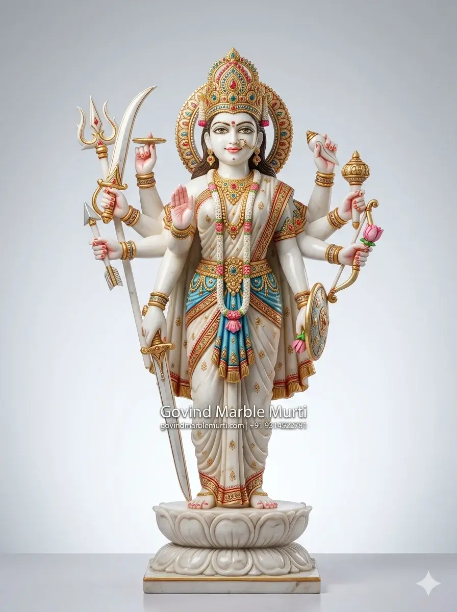 Ambe Maa Marble Statue