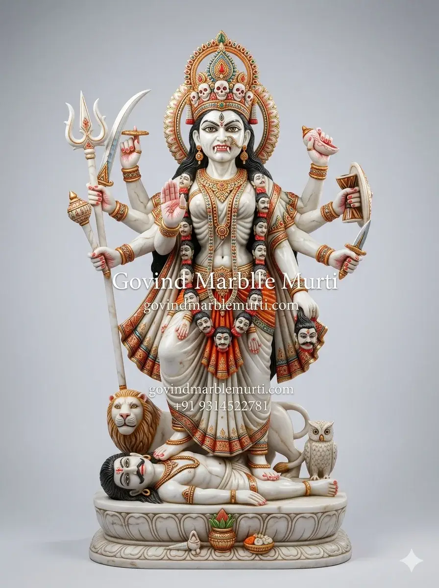 Chamunda Maa Marble Murti