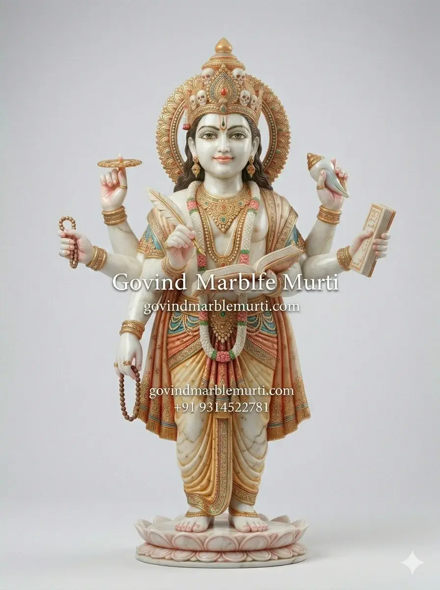 Chitragupta Marble Statue