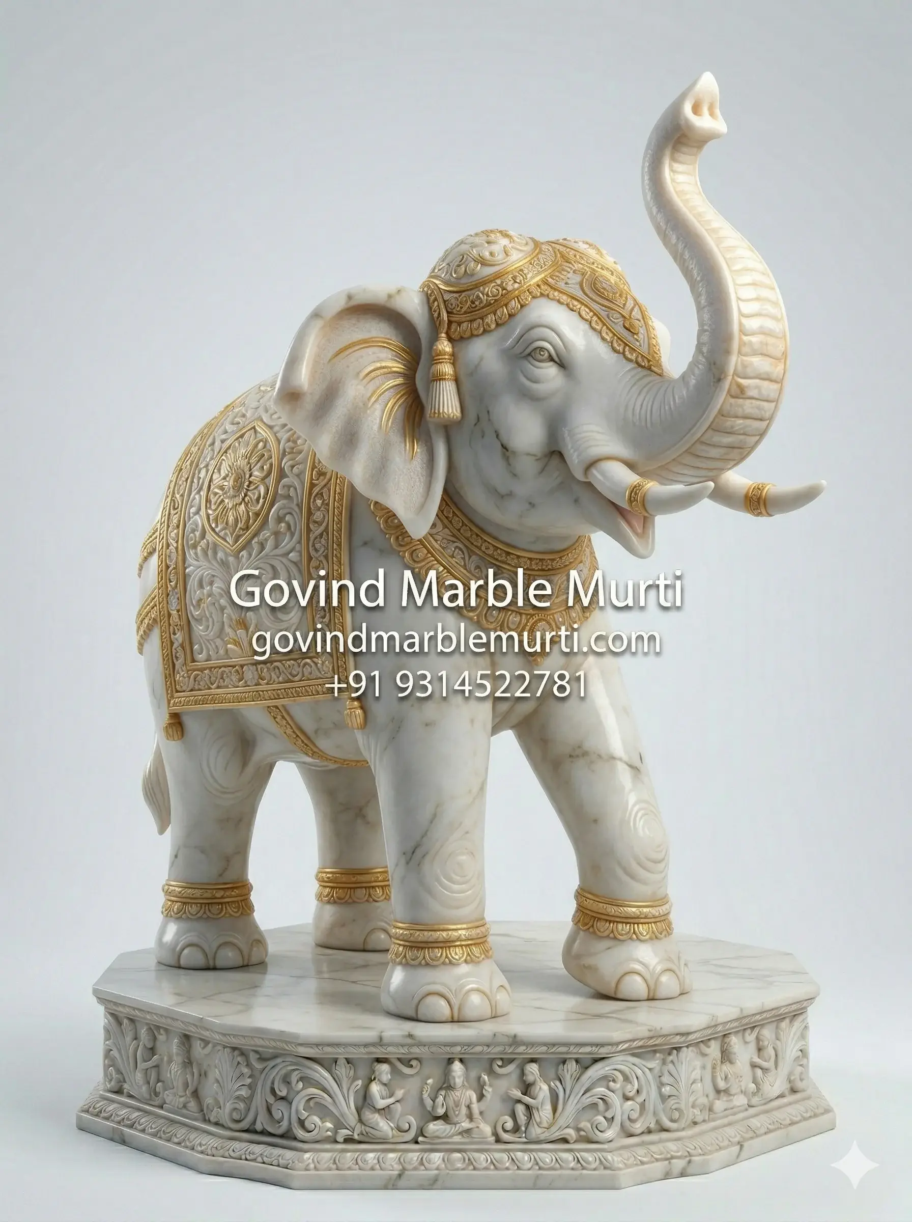 Elephant Marble Statue