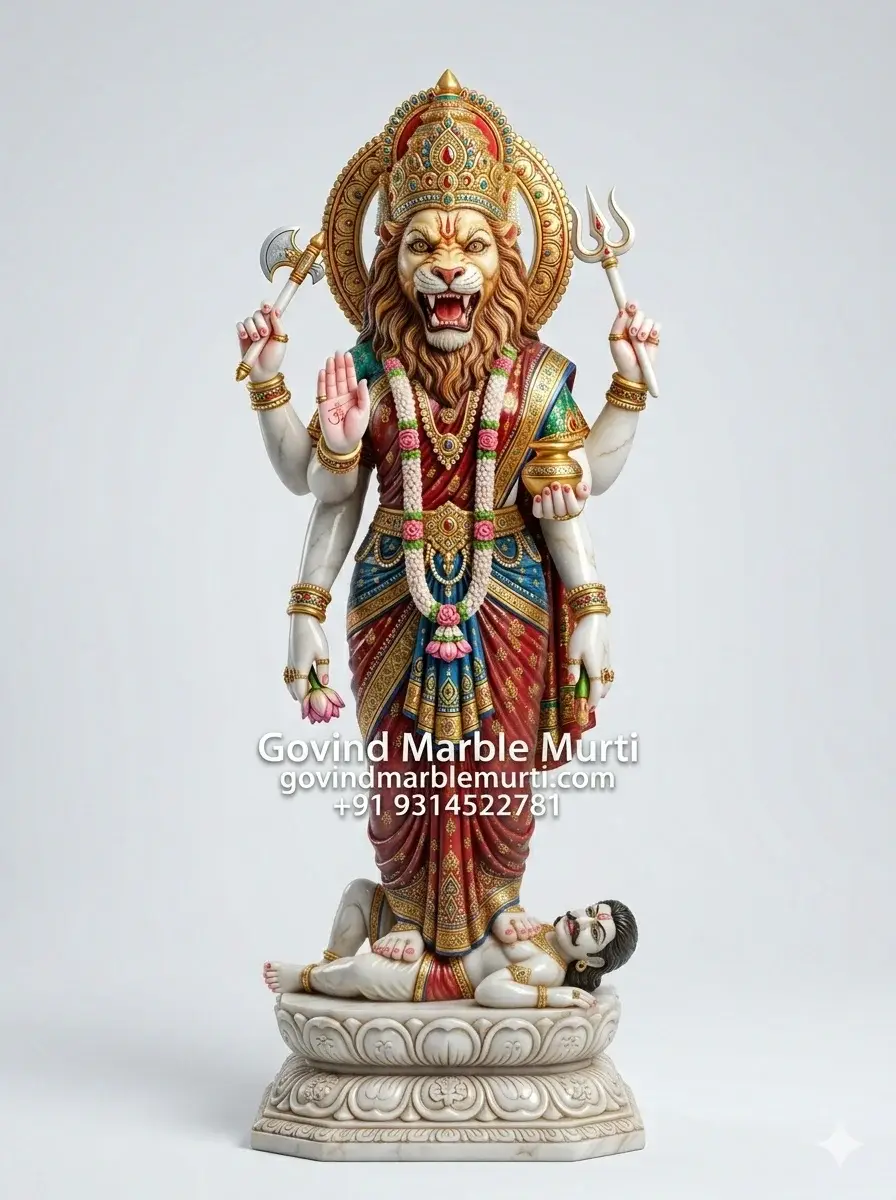 Lord Narasimha Marble Statue