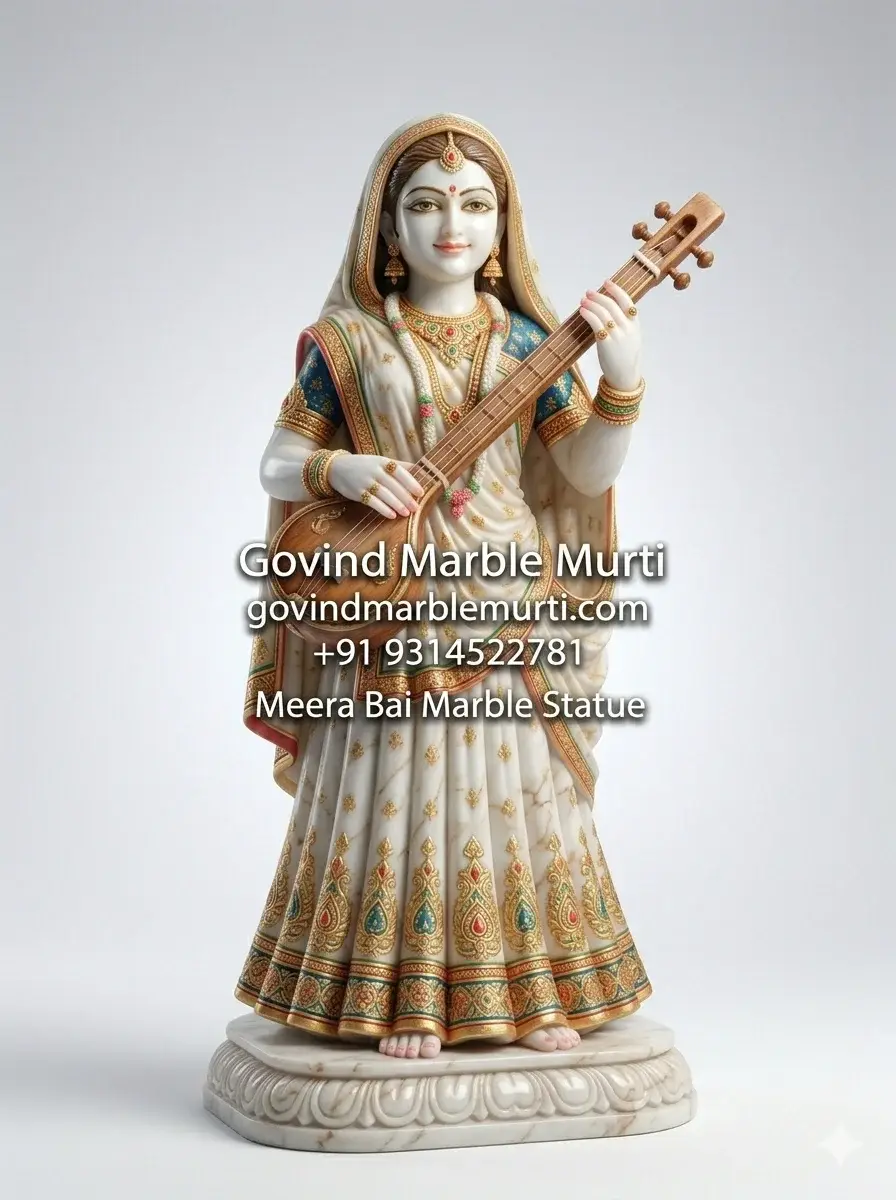 Meera Bai Marble Statue