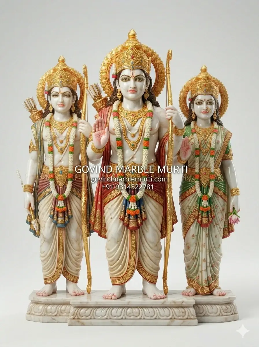 Ram Laxman Janki Marble Statue
