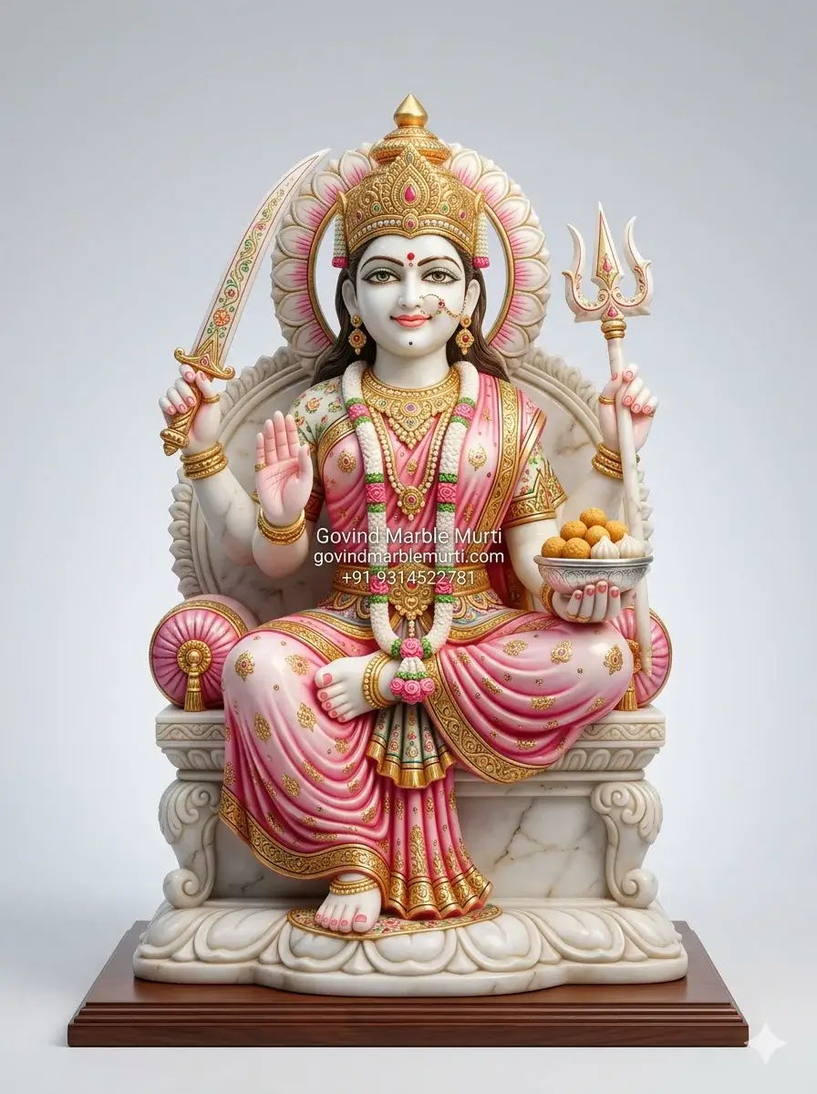 Santoshi Maa Marble Murti