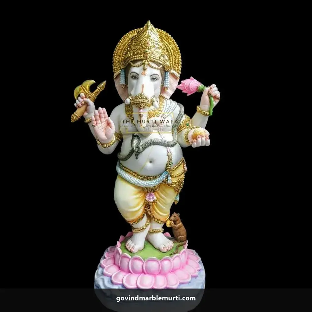 Lord Ganesha Marble Murti
