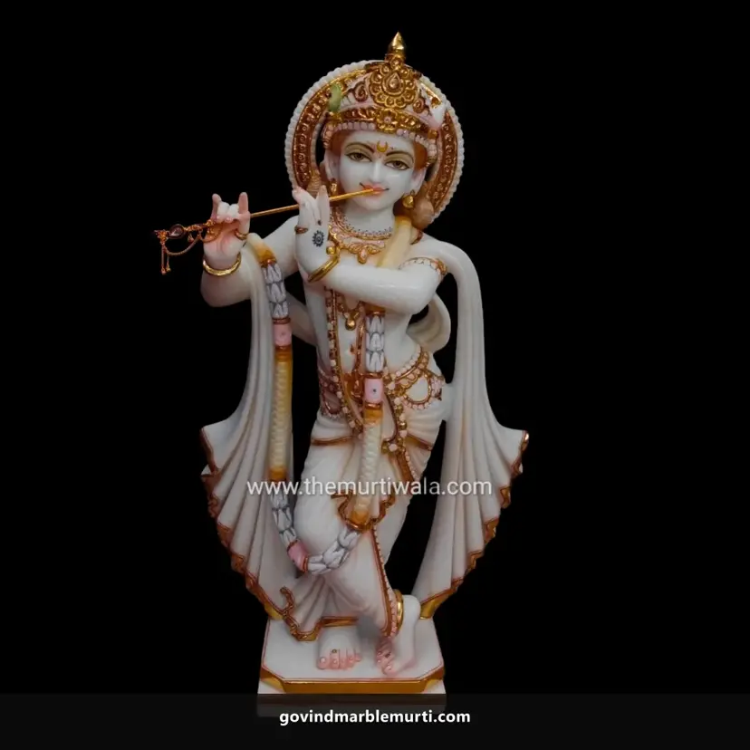 Lord Krishna Marble Statue