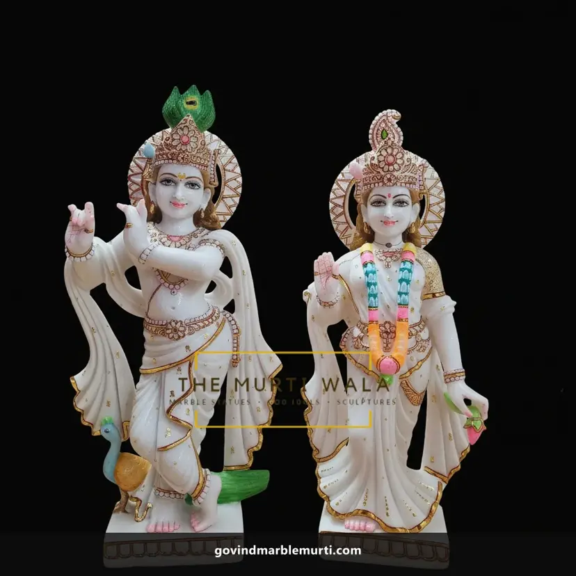 Radha Krishna Marble Murti