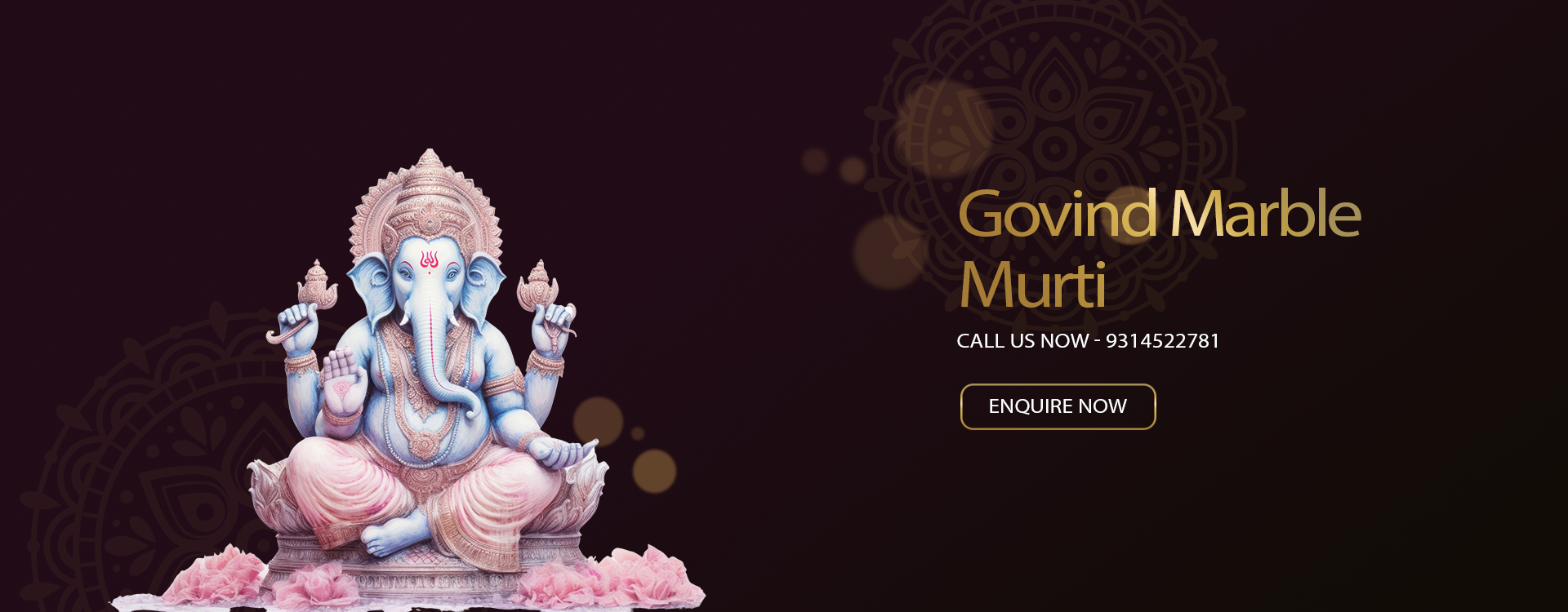 Handcrafted marble god idol from Govind Marble Murti Jaipur