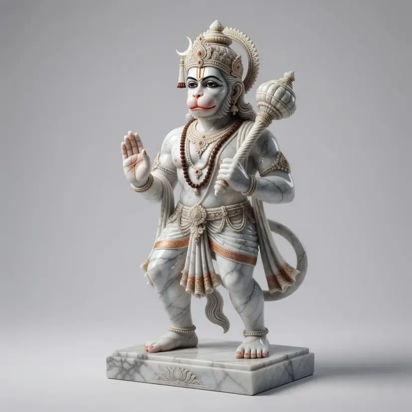 Lord Hanuman Marble Statue