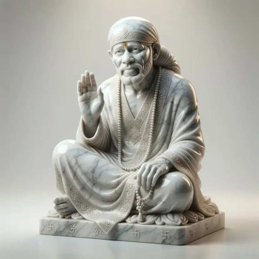 Sai Baba Marble Statue