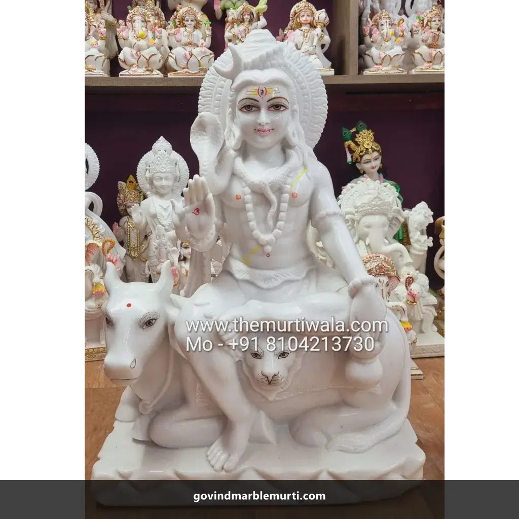 Shiv Parivar Marble Statue
