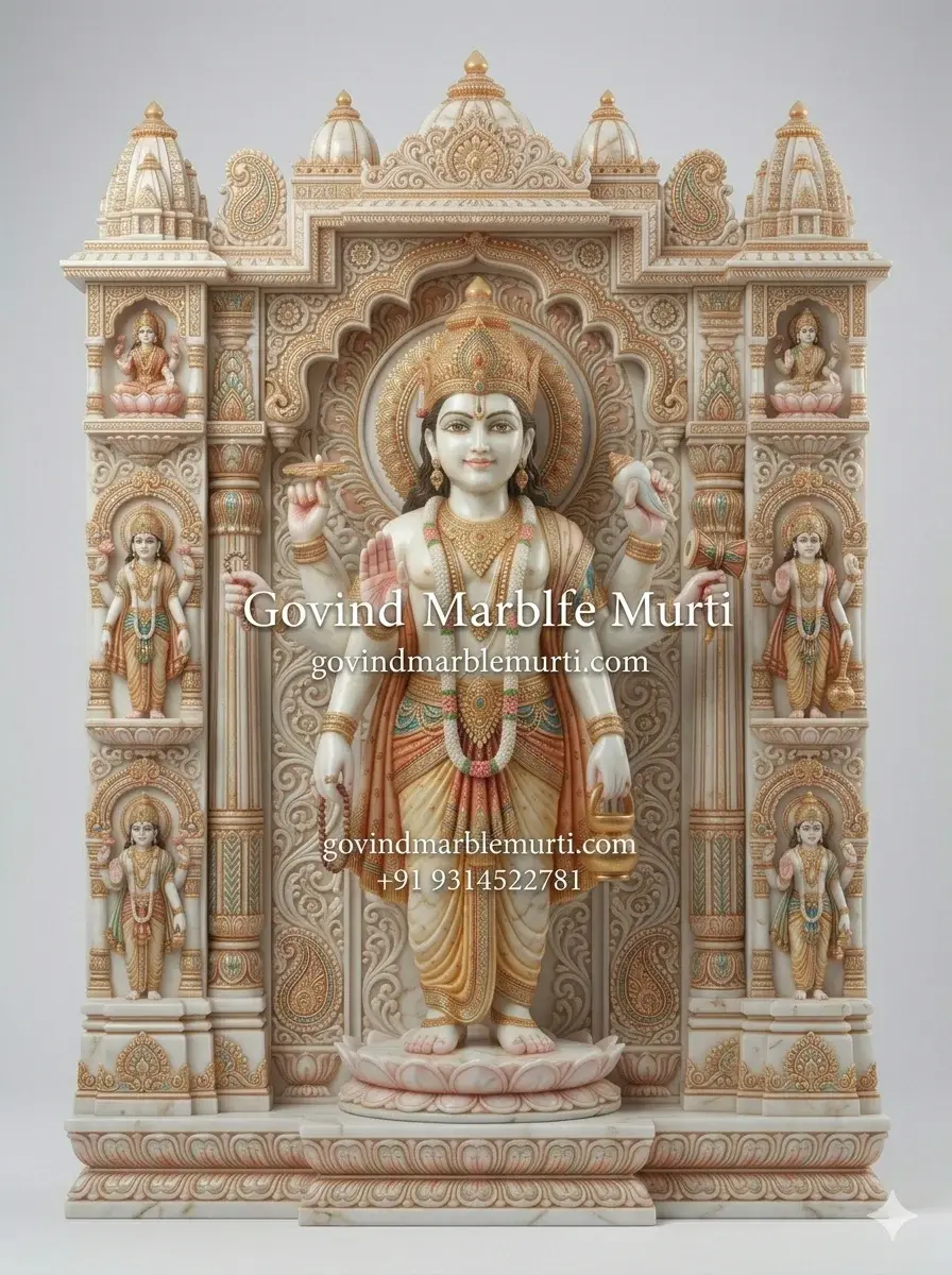 Marble Mandir Panel